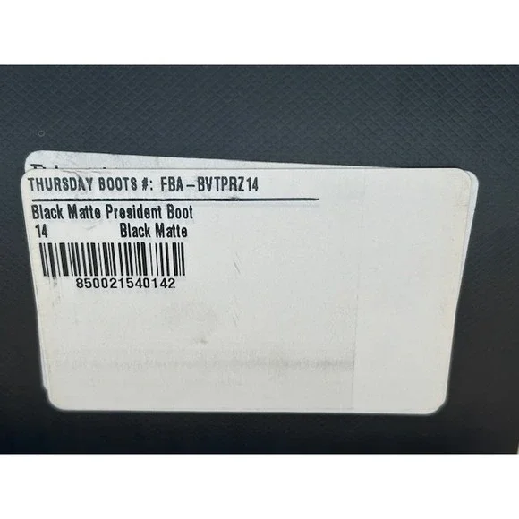 Thursday Men's President Leather Ankle Boots Handmade Black Matte NIB - Size 14 - Picture 14 of 14